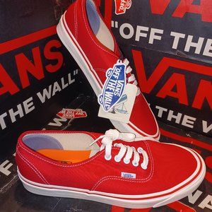 Vans Men's 10.5 Authentic 44 D Anaheim Factory Red VNOA5JMQRED Rare